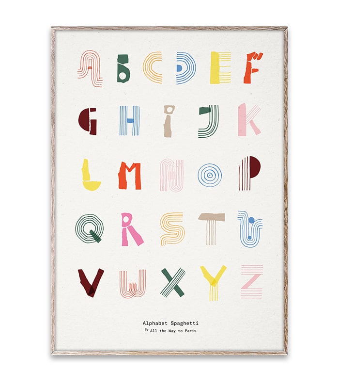 Image of MADO Alphabet Spaghetti print 50x70