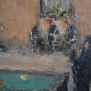 Image of 1920, French Impressionist Painting, 'Billiards.'