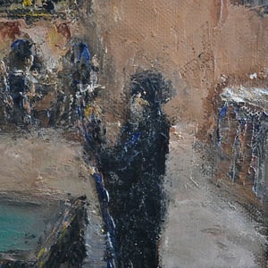 Image of 1920, French Impressionist Painting, 'Billiards.'