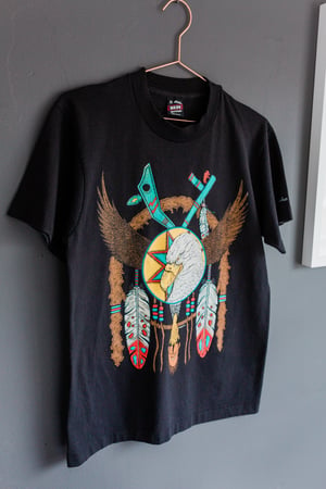 Image of Vintage 1980's 'Eagle VS Feathers' Tee