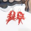 Italian Coral Spiked Earrings 