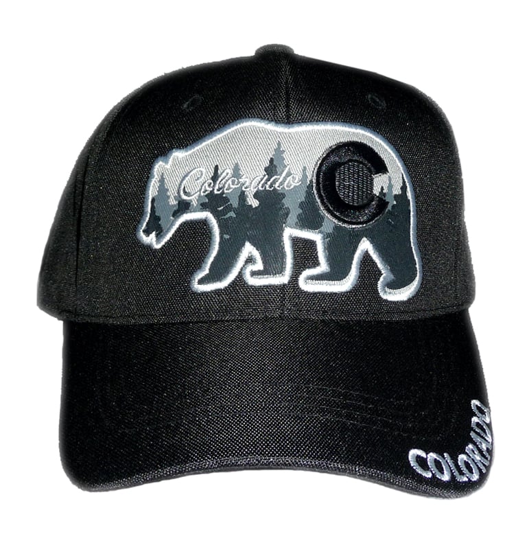 Image of COLORADO BEAR DADS HAT BLACK WITH GREY SNAPBACK HAT