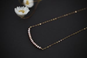 Image of blush freshwater pearl necklace with chain