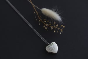 Image of Silver Fern Heart Locket