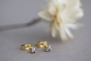 Image of Grey Rose-cut diamond stud earrings