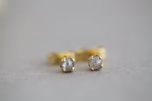 Image of Grey Rose-cut diamond stud earrings