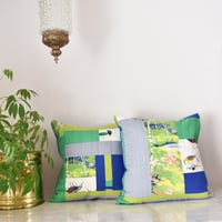 Image 1 of Blue and Green One of a Kind Pillows