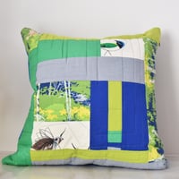 Image 3 of Blue and Green One of a Kind Pillows