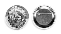 Image 1 of GOOD OMENS - Angelic Yin Yang - 2.25" x 2.25" button