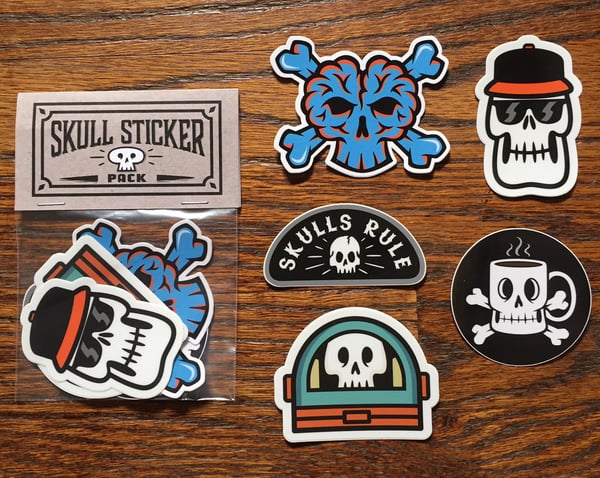 Image of Skull Stickers Pack