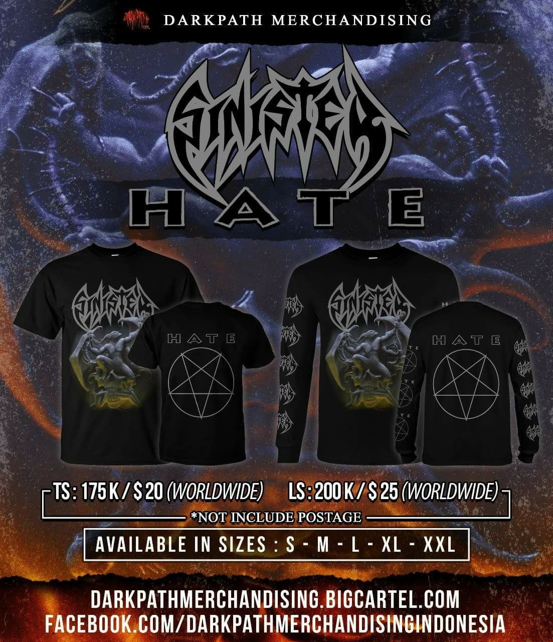 Image of SINISTER - Merch 3 Designs SS & LS