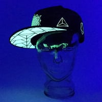 Image 5 of Building Blocks- SNAPBACK - Glow in the dark- hand printed and airbrushed hat 