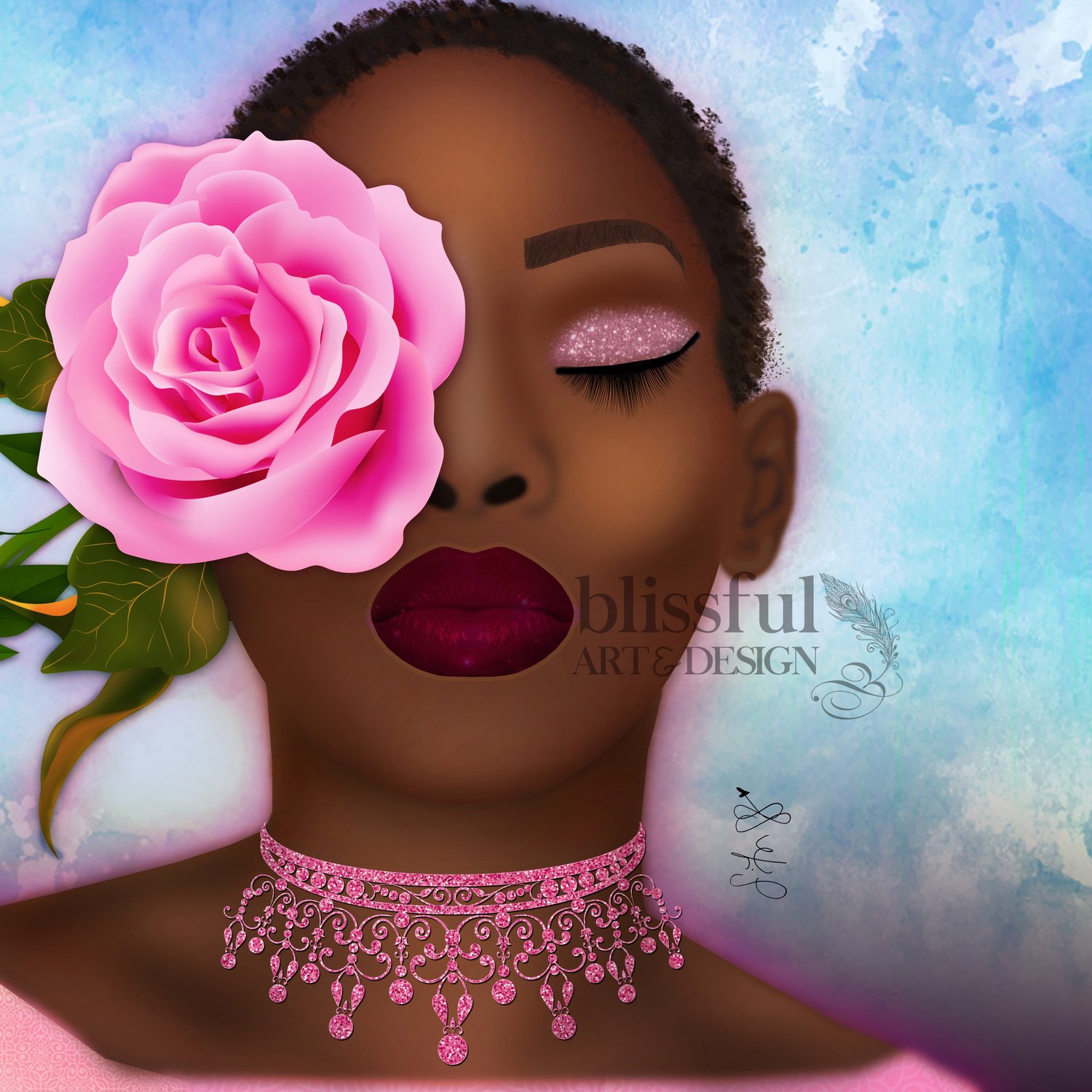 Image of Kissed by a Rose {PRINT} 12x12