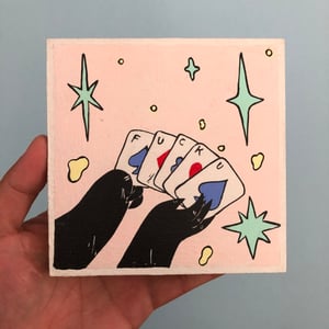 Image of Bad Hand/Playing Cards Painting 
