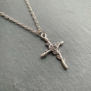 Image of Rose cross necklace