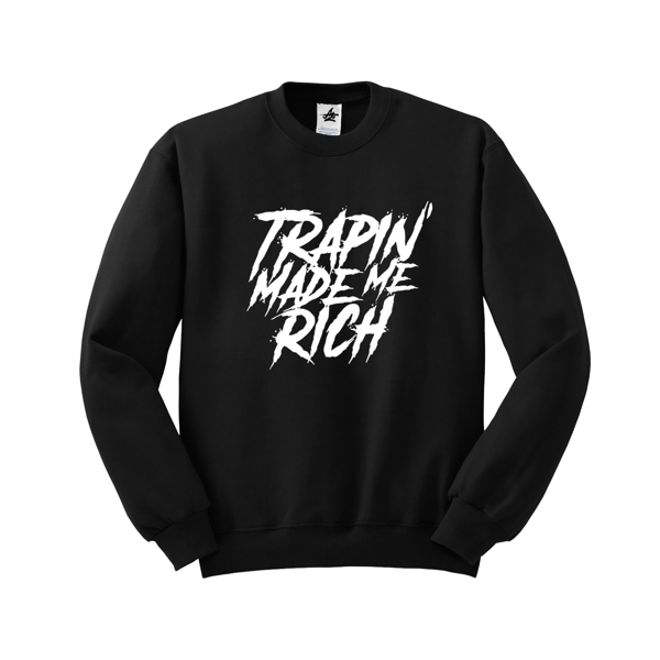 Image of Men's #AZ47 "Trapin' Made Me Rich" Crewneck Sweatshirt 