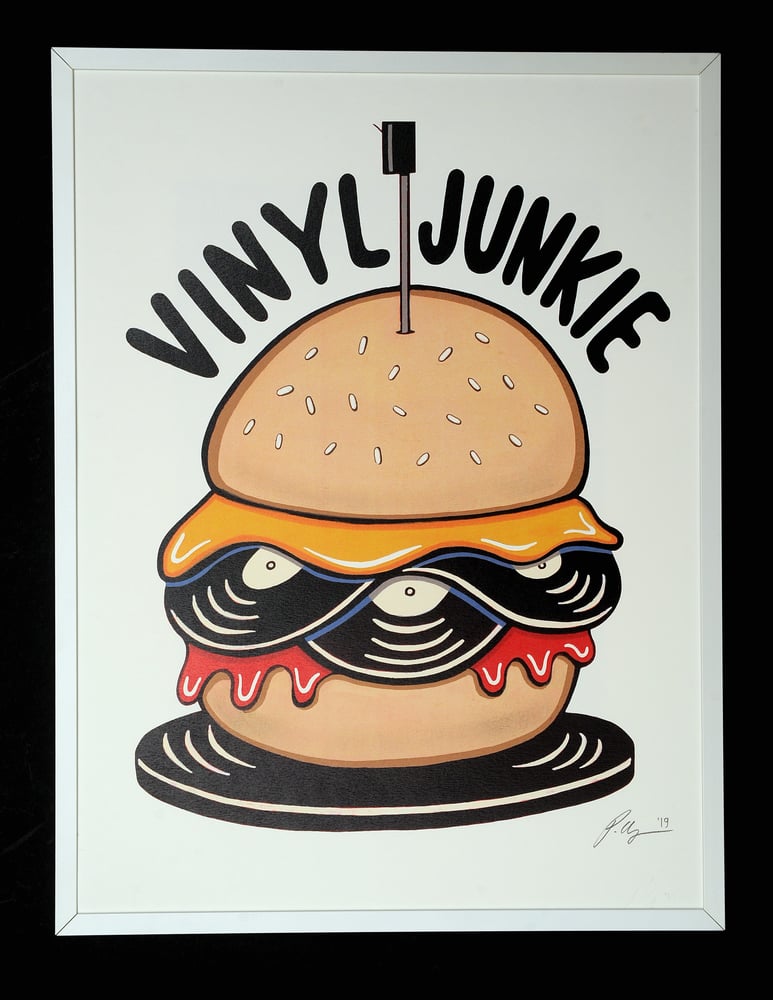 Image of ' Vinyl Junkie ' A3 Print