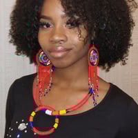 Image 3 of African Beaded Rope Necklace and Bangle Set