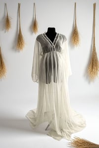 Image 1 of Maternity Photoshoot dress Eliana | size M | cream chiffon