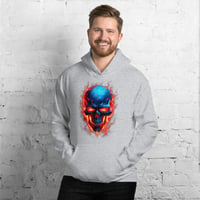 Image 7 of Flaming skull Unisex Hoodie