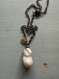 Image 12 of baroque pearl and 22k gold charm necklace by peaces of indigo