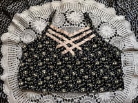 Image 1 of floral with crossed ribbon