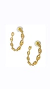 GOLD  SHAPED CHAIN HOOPS 