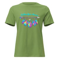 Image 7 of Women's Relaxed T-Shirt, Follow Your Arrow, Western, Boho, Feathers Tee