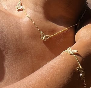 Butterfly Bracelet Yellow Gold Plated