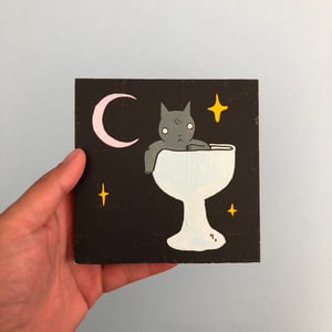 Image of Goblet Cat Painting 