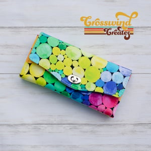 Image of Rainbow Dots Chunky Shoulder Bag and clutch wallet set
