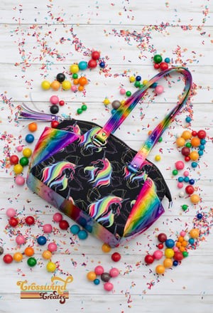 Image of Pocket Satchel - Dark Unicorns