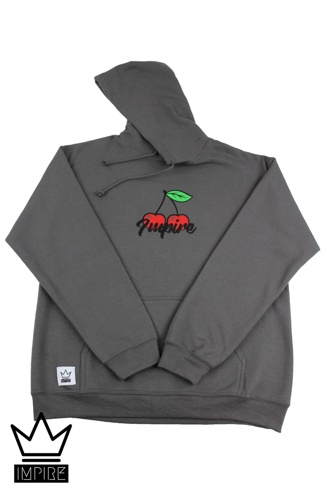 Image of CHERRY HOODIE (CHARCOAL/RED/GREEN)