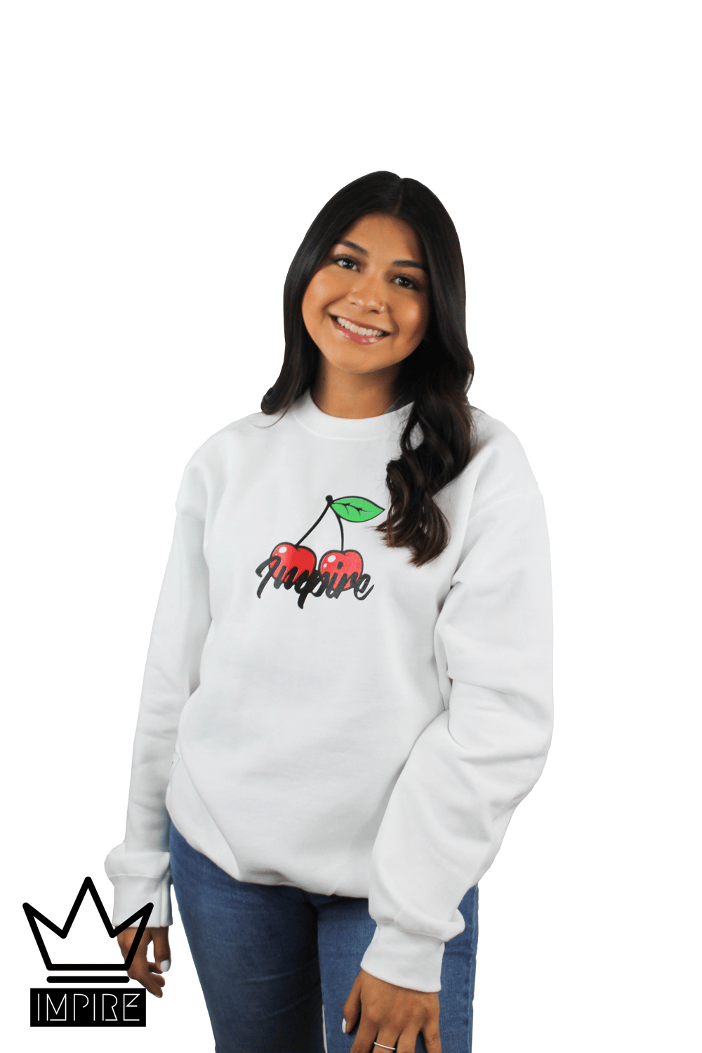 Image of WHITE CREWNECK (WHITE/RED/GREEN)