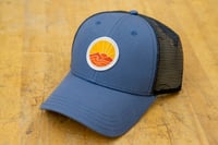 Image 2 of Sunrise trucker hat - blue/grey