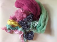 Image 2 of Luna Silk Moth Inspired Fiber Kit For Blending, Carding, Spinning, Felting