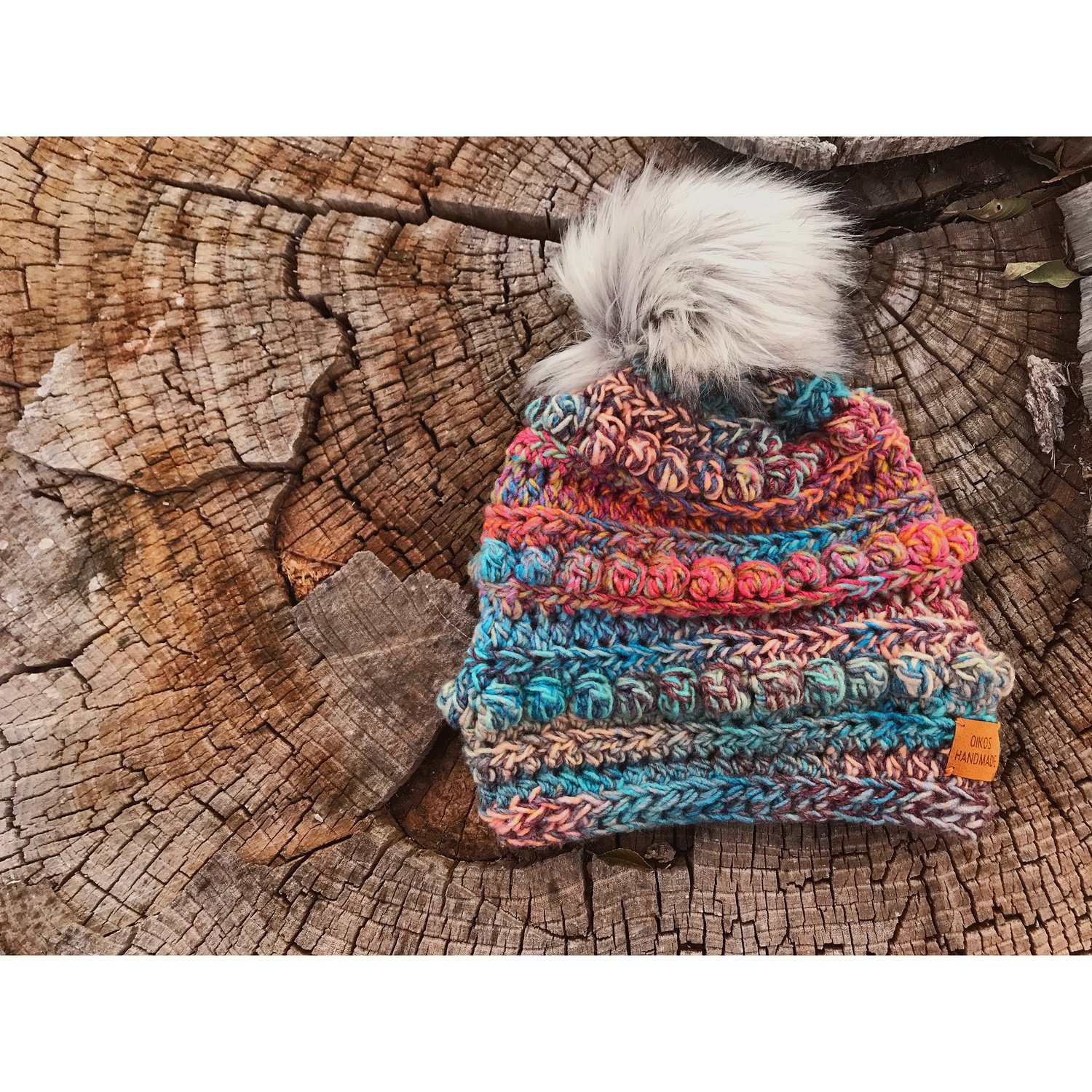 Image of Variegated Bobble Beanie