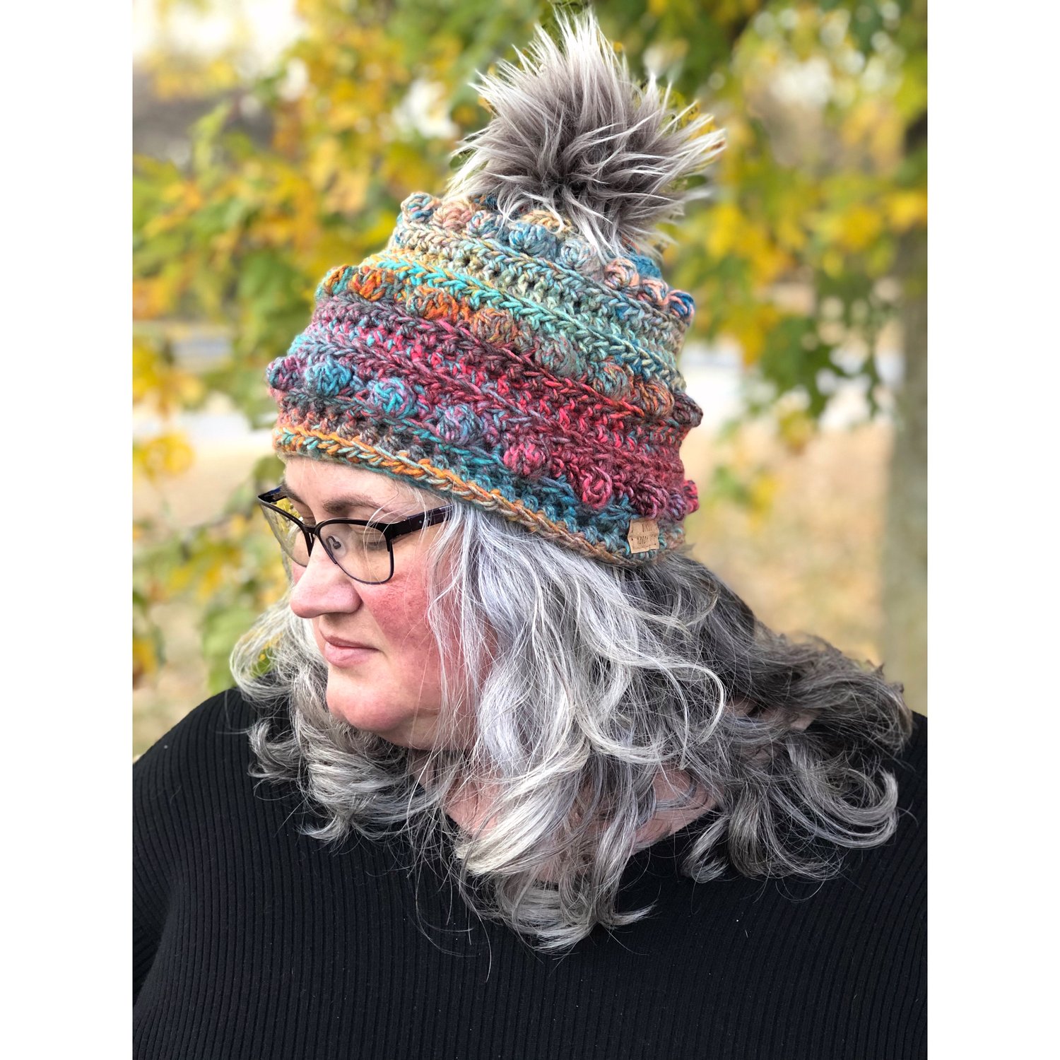 Image of Variegated Bobble Beanie