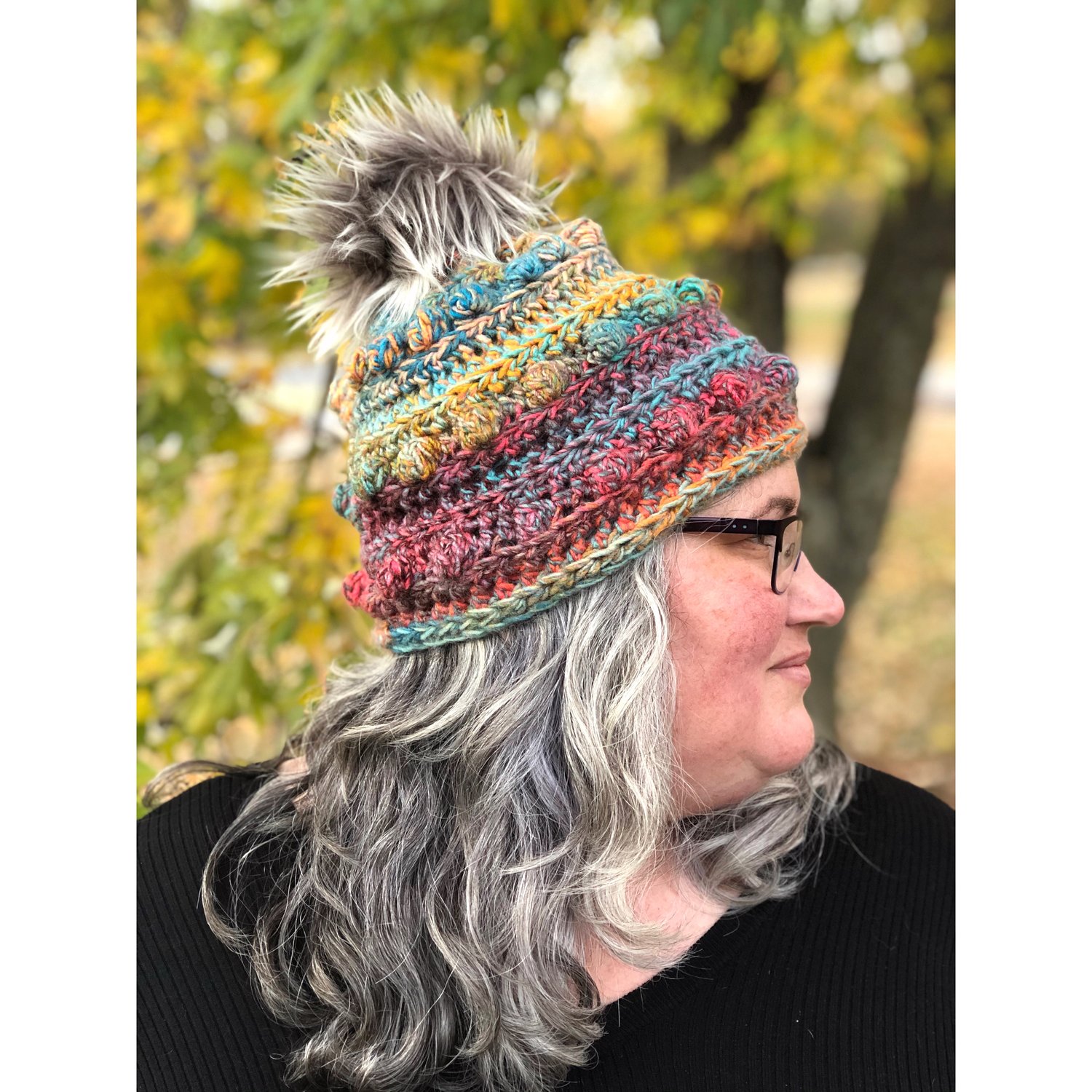 Image of Variegated Bobble Beanie