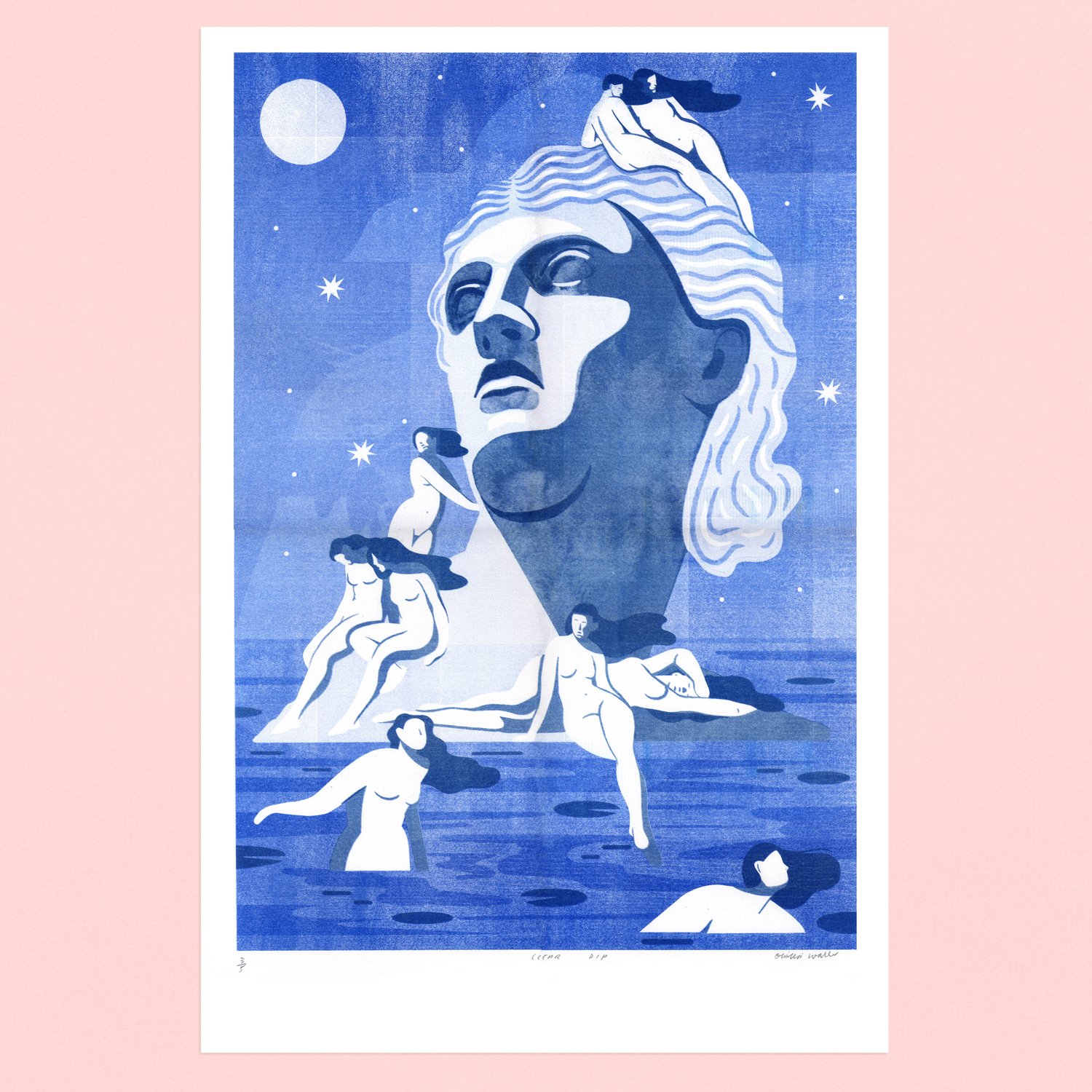 Image of DIP riso print in clear  