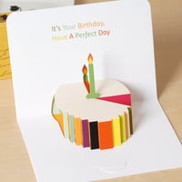 Cute Birthday Cake Popup Card for Birthday A6