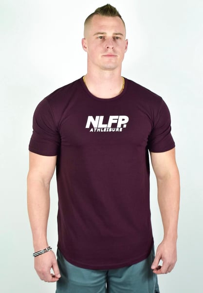 Image of ATHLEISURE SCOOP TEE WINE 