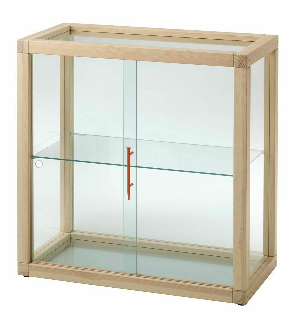 Image of IKEA x VIRGIL ABLOH Glass-Door Cabinet Pine Display Case