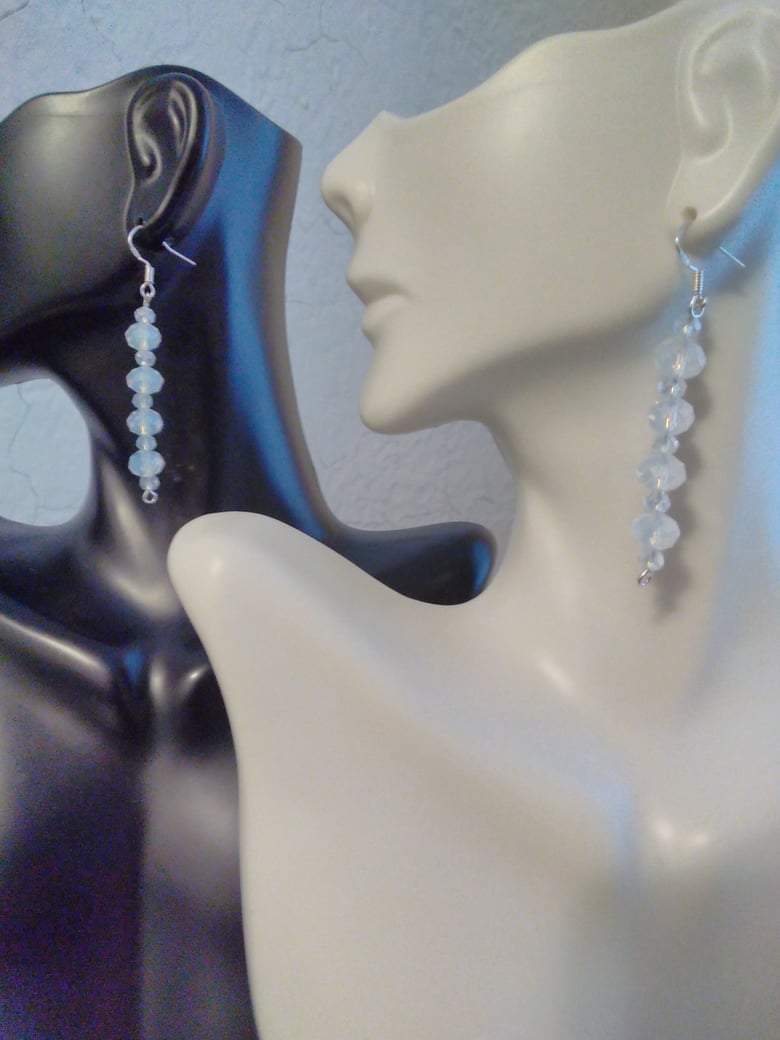 Image of SRI LANKA MOONSTONE BEADED EARRINGS