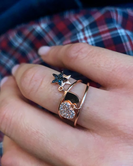 Image of ANELLO CIONDOLI ARGENTO 925 E ZIRCONI