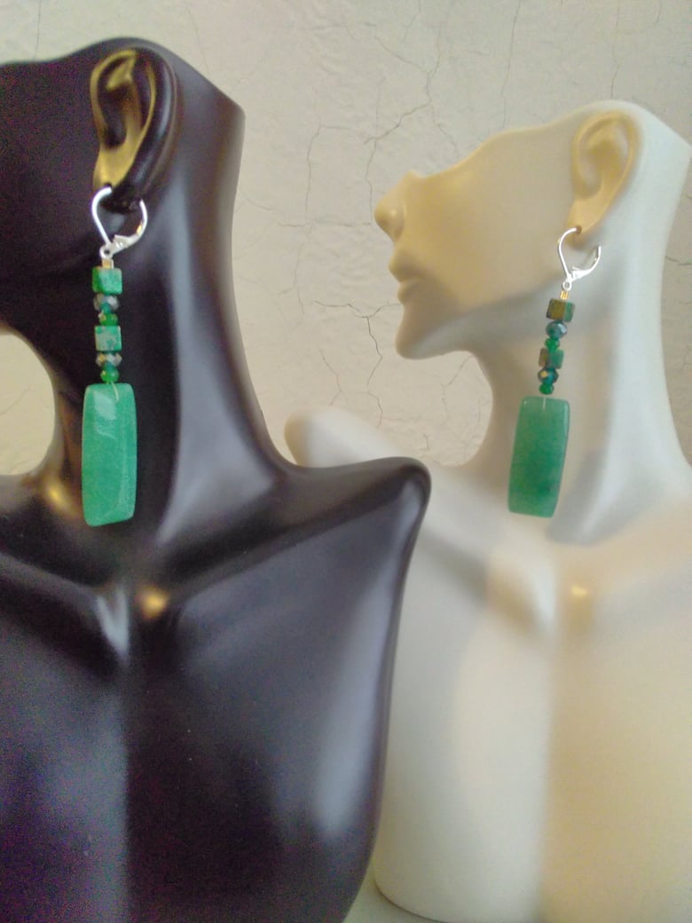 Image of JADE PENDANT EARRINGS