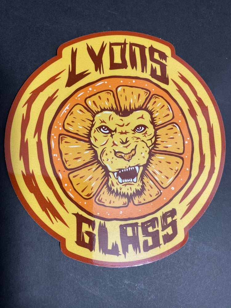 Image of 5” Lyons Glass Sticker 