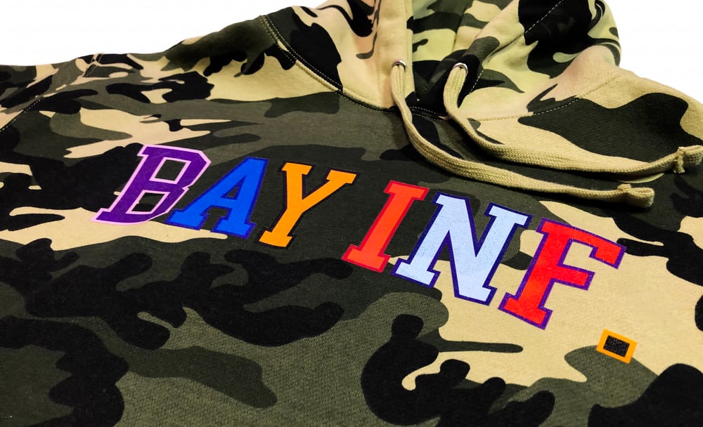 Image of Premium camouflage Bay Influenced Co. Pullover hoodie  
