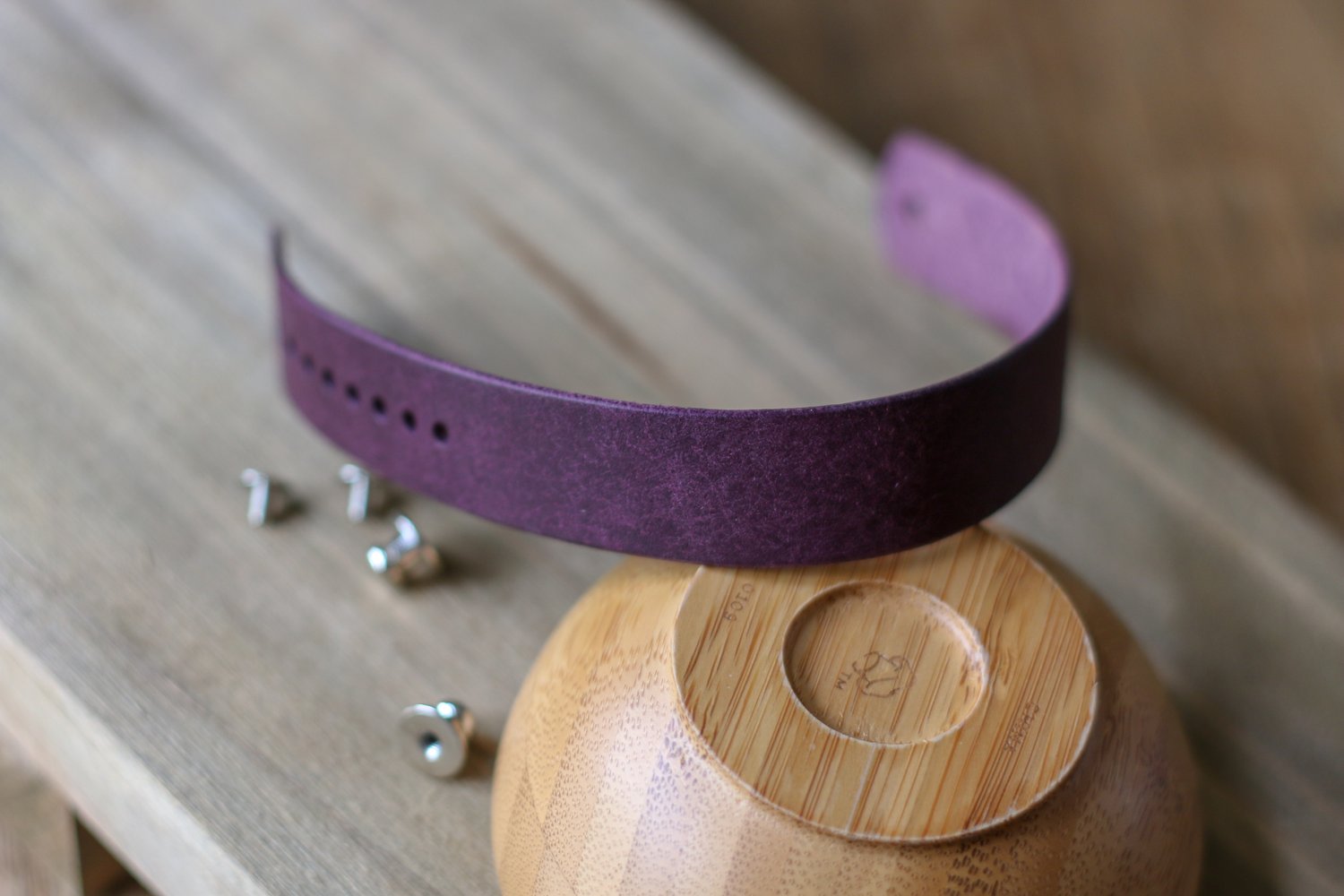 Image of Button Stud Watch Strap in Purple Pueblo