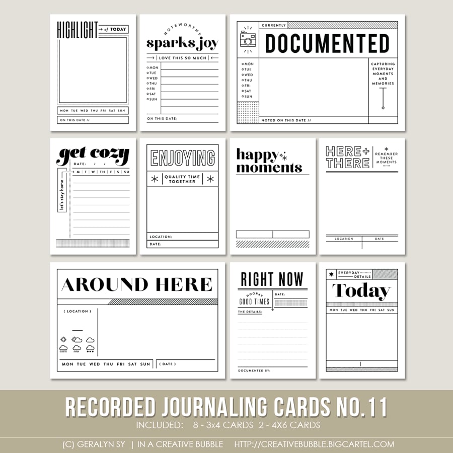 Image of Recorded Journaling Cards No.11 (Digital)
